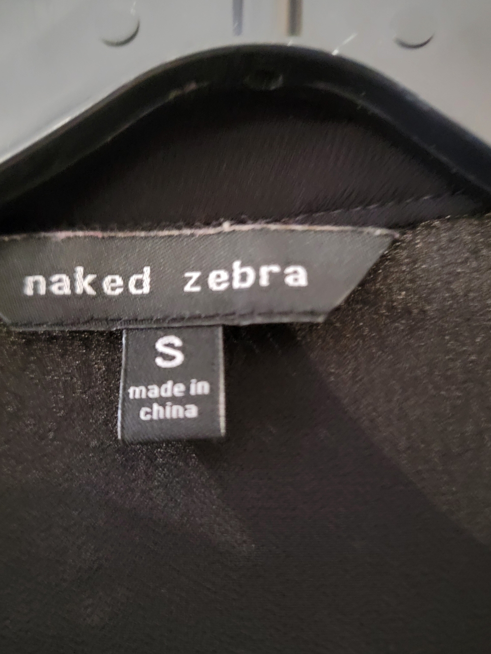 Naked Zebra Black V-Neck Drawstring Women's Dress - Picture 3 of 3